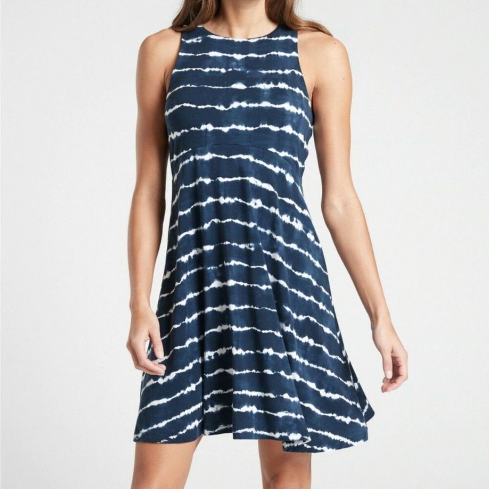 Athleta A-Line Tie Dye Sleeveless Flowy Tank Dress XS